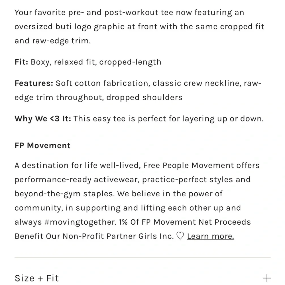 NEW💟 FP Movement Women's Inspire Logo T-Shirt Inspire Buti Logo Tee white combo - Picture 6 of 8